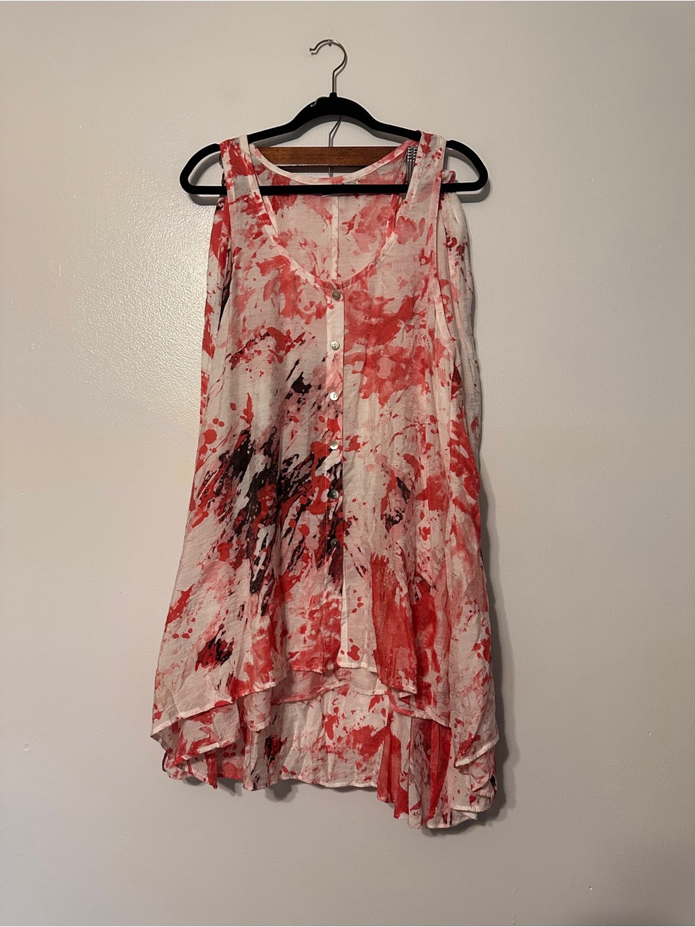 Habitat Tie Dye Skirt and Tank Matching Set size M/L white red